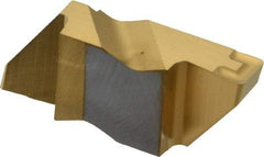 Kennametal - 4189NG K Grade KC730, 4.8mm Cutting Width Carbide Grooving Insert - 6.35mm Max Depth of Cut, Right Hand, 0.57mm Corner Radius, TiN Finish - Americas Industrial Supply
