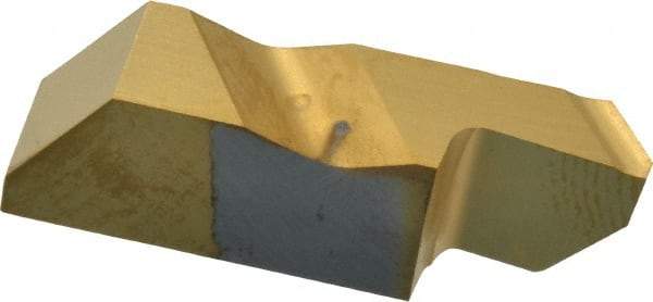 Kennametal - 3001NP K Grade KC730, 3.15mm Cutting Width Carbide Grooving Insert - 6.35mm Max Depth of Cut, Right Hand, 0.25mm Corner Radius, TiN Finish - Americas Industrial Supply