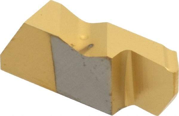 Kennametal - 3014NP K Grade KC730, 3.15mm Cutting Width Carbide Grooving Insert - 6.35mm Max Depth of Cut, Right Hand, 0.25mm Corner Radius, TiN Finish - Americas Industrial Supply