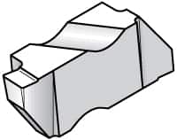 Kennametal - 3088NGP Grade K68, 2.24mm Cutting Width Carbide Grooving Insert - 2.39mm Max Depth of Cut, Left Hand, 0.19mm Corner Radius, Uncoated - Americas Industrial Supply
