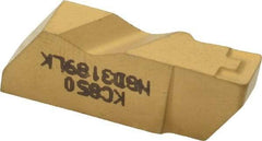 Kennametal - 3189NGD K Grade KC850, 4.8mm Cutting Width Carbide Grooving Insert - 6.35mm Max Depth of Cut, Left Hand, 0.57mm Corner Radius, TiC/TiCN/TiN Finish - Americas Industrial Supply