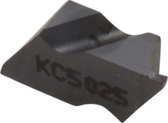 Kennametal - 2031NG K Grade KC5025, 0.79mm Cutting Width Carbide Grooving Insert - 1.27mm Max Depth of Cut, Left Hand, 0.09mm Corner Radius, TiAlN Finish - Americas Industrial Supply