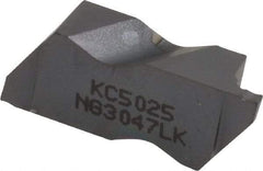 Kennametal - 3047NG K Grade KC5025, 1.19mm Cutting Width Carbide Grooving Insert - 1.91mm Max Depth of Cut, Left Hand, 0.19mm Corner Radius, TiAlN Finish - Americas Industrial Supply