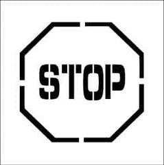 NMC - Stop Stencil - 0.06 Inch Thick, Polyethylene, English - Americas Industrial Supply