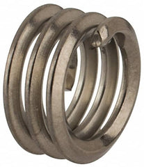 Heli-Coil - 1/4-20 UNC, 1/4" OAL, Free Running Helical Insert - 3-3/8 Free Coils, Tangless, 304 Stainless Steel, Bright Finish, 1D Insert Length - Americas Industrial Supply