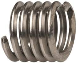 Heli-Coil - 1/4-20 UNC, 3/8" OAL, Free Running Helical Insert - 5-3/4 Free Coils, Tangless, 304 Stainless Steel, Bright Finish, 1-1/2D Insert Length - Americas Industrial Supply