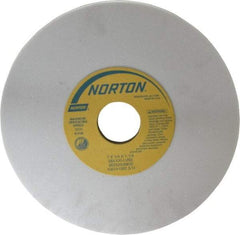 Norton - 7" Diam x 1-1/4" Hole x 1/4" Thick, L Hardness, 100 Grit Surface Grinding Wheel - Aluminum Oxide, Type 1, Fine Grade, 3,600 Max RPM, Vitrified Bond, No Recess - Americas Industrial Supply