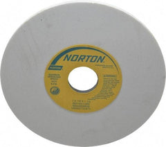 Norton - 7" Diam x 1-1/4" Hole x 1/4" Thick, L Hardness, 150 Grit Surface Grinding Wheel - Aluminum Oxide, Type 1, Very Fine Grade, 3,600 Max RPM, Vitrified Bond, No Recess - Americas Industrial Supply