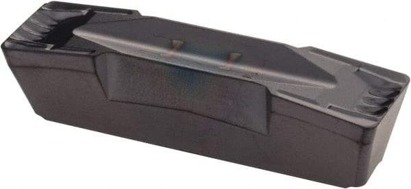 Iscar - 808GDMY Grade IC908, 8mm Cutting Width Carbide Grooving Insert - 27mm Max Depth of Cut, Neutral, 0.8mm Corner Radius, TiAlN Finish - Americas Industrial Supply