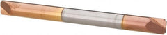Accupro - 0.01" Radius, 1/8" Mill Diam, 2 Flute Solid Carbide Corner Rounding End Mill - Double End, TiCN Finish, 1-1/2" OAL, 1/8" Shank Diam - Americas Industrial Supply
