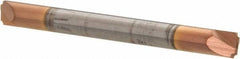 Accupro - 0.015" Radius, 1/8" Mill Diam, 2 Flute Solid Carbide Corner Rounding End Mill - Double End, TiCN Finish, 1-1/2" OAL, 1/8" Shank Diam - Americas Industrial Supply