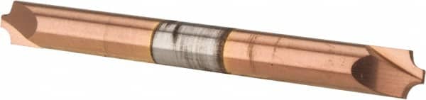 Accupro - 0.062" Radius, 3/16" Mill Diam, 2 Flute Solid Carbide Corner Rounding End Mill - Double End, TiCN Finish, 2" OAL, 3/16" Shank Diam - Americas Industrial Supply