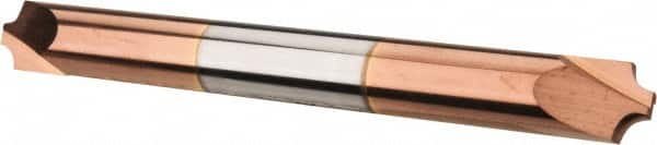 Accupro - 0.078" Radius, 1/4" Mill Diam, 2 Flute Solid Carbide Corner Rounding End Mill - Double End, TiCN Finish, 2-1/2" OAL, 1/4" Shank Diam - Americas Industrial Supply