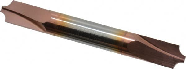 Accupro - 0.109" Radius, 5/16" Mill Diam, 2 Flute Solid Carbide Corner Rounding End Mill - Double End, TiCN Finish, 2-1/2" OAL, 5/16" Shank Diam - Americas Industrial Supply