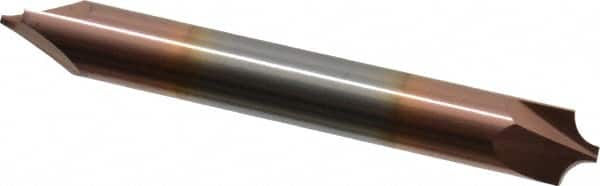 Accupro - 0.118" Radius, 5/16" Mill Diam, 2 Flute Solid Carbide Corner Rounding End Mill - Double End, TiCN Finish, 2-1/2" OAL, 5/16" Shank Diam - Americas Industrial Supply