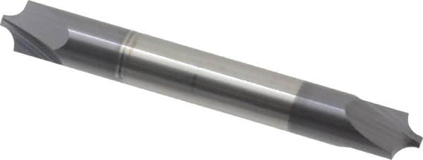 Accupro - 0.118" Radius, 5/16" Mill Diam, 2 Flute Solid Carbide Corner Rounding End Mill - Double End, AlTiN Finish, 2-1/2" OAL, 5/16" Shank Diam - Americas Industrial Supply