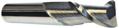 Accupro - 1" Diam 2 Flute Solid Carbide 0.01" Corner Radius End Mill - Americas Industrial Supply