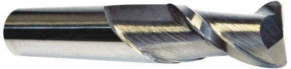 Accupro - 3/4", 2 Flute, Single End, Solid Carbide, 0.045" Corner Radius End Mill - 4" OAL, 40° Helix, Right Hand Flute, 1-1/2" LOC, Right Hand Cut - Americas Industrial Supply