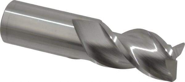 Accupro - 1", 3 Flute, Single End, Solid Carbide, 0.06" Corner Radius End Mill - 4" OAL, 40° Helix, Right Hand Flute, 1-3/4" LOC, Right Hand Cut - Americas Industrial Supply