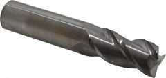 Accupro - 3/4", 3 Flute, Single End, Solid Carbide, 0.03" Corner Radius End Mill - 4" OAL, 40° Helix, Right Hand Flute, 1-1/2" LOC, Right Hand Cut - Americas Industrial Supply