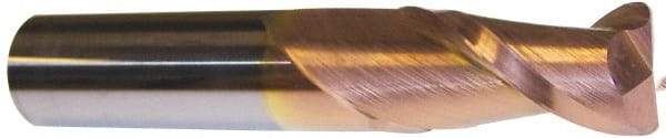 Accupro - 3/4", 2 Flute, Single End, Solid Carbide, 0.01" Corner Radius End Mill - 4" OAL, 40° Helix, Right Hand Flute, 1-1/2" LOC, Right Hand Cut - Americas Industrial Supply