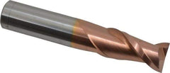 Accupro - 5/8", 2 Flute, Single End, Solid Carbide, 0.01" Corner Radius End Mill - 3-1/2" OAL, 40° Helix, Right Hand Flute, 1-1/4" LOC, Right Hand Cut - Americas Industrial Supply