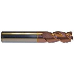 Accupro - 1" Diam 3 Flute Solid Carbide 0.015" Corner Radius End Mill - Americas Industrial Supply