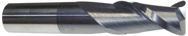 Accupro - 3/4", 2 Flute, Single End, Solid Carbide, 0.01" Corner Radius End Mill - 4" OAL, 40° Helix, Right Hand Flute, 1-1/2" LOC, Right Hand Cut - Americas Industrial Supply