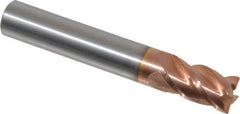 Accupro - 5/16", 4 Flute, Single End, Solid Carbide, 0.01" Corner Radius End Mill - 2" OAL, 40° Helix, Right Hand Flute, 1/2" LOC, Right Hand Cut - Americas Industrial Supply