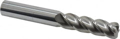 Accupro - 5/8", 4 Flute, Single End, Solid Carbide, 1/8" Corner Radius End Mill - 4-5/8" OAL, 40° Helix, Right Hand Flute, 2-1/8" LOC, Right Hand Cut - Americas Industrial Supply