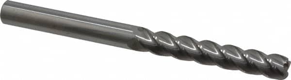Accupro - 1/2" Diam 4 Flute Solid Carbide 0.09" Corner Radius End Mill - Americas Industrial Supply