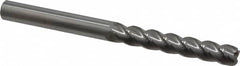 Accupro - 1/2" Diam 4 Flute Solid Carbide 0.09" Corner Radius End Mill - Americas Industrial Supply