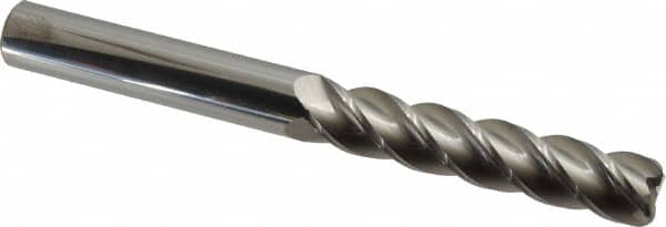 Accupro - 5/8", 4 Flute, Single End, Solid Carbide, 0.06" Corner Radius End Mill - 6" OAL, 40° Helix, Right Hand Flute, 3" LOC, Right Hand Cut - Americas Industrial Supply
