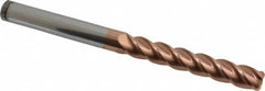 Accupro - 1/2", 4 Flute, Single End, Solid Carbide, 1/8" Corner Radius End Mill - 6" OAL, 40° Helix, Right Hand Flute, 3" LOC, Right Hand Cut - Americas Industrial Supply