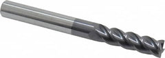 Accupro - 5/16", 4 Flute, Single End, Solid Carbide, 0.015" Corner Radius End Mill - 3" OAL, 40° Helix, Right Hand Flute, 1-1/8" LOC, Right Hand Cut - Americas Industrial Supply