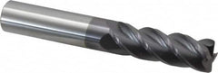 Accupro - 3/4", 4 Flute, Single End, Solid Carbide, 0.06" Corner Radius End Mill - 5" OAL, 40° Helix, Right Hand Flute, 2-1/4" LOC, Right Hand Cut - Americas Industrial Supply