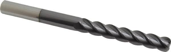 Accupro - 1/2", 4 Flute, Single End, Solid Carbide, 1/8" Corner Radius End Mill - 6" OAL, 40° Helix, Right Hand Flute, 3" LOC, Right Hand Cut - Americas Industrial Supply