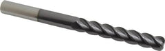 Accupro - 1/2", 4 Flute, Single End, Solid Carbide, 1/8" Corner Radius End Mill - 6" OAL, 40° Helix, Right Hand Flute, 3" LOC, Right Hand Cut - Americas Industrial Supply