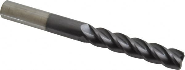 Accupro - 5/8", 4 Flute, Single End, Solid Carbide, 0.06" Corner Radius End Mill - 6" OAL, 40° Helix, Right Hand Flute, 3" LOC, Right Hand Cut - Americas Industrial Supply
