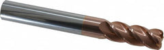 Accupro - 3/4", 4 Flute, Single End, Solid Carbide, 1/8" Corner Radius End Mill - 6" OAL, 40° Helix, Right Hand Flute, 2" LOC, Right Hand Cut - Americas Industrial Supply