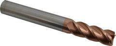 Accupro - 3/4", 4 Flute, Single End, Solid Carbide, 0.02" Corner Radius End Mill - 6" OAL, 40° Helix, Right Hand Flute, 2" LOC, Right Hand Cut - Americas Industrial Supply