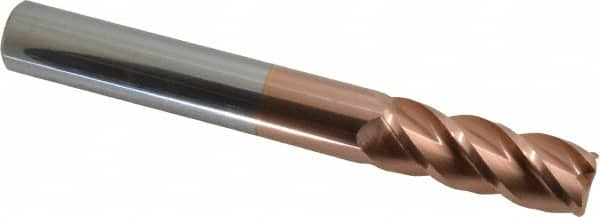 Accupro - 3/4" Diam 4 Flute Solid Carbide 0.09" Corner Radius End Mill - Americas Industrial Supply