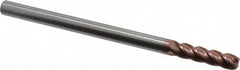 Accupro - 3/8" Diam 4 Flute Solid Carbide 0.09" Corner Radius End Mill - Americas Industrial Supply