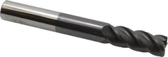 Accupro - 3/4", 4 Flute, Single End, Solid Carbide, 0.06" Corner Radius End Mill - 6" OAL, 40° Helix, Right Hand Flute, 2" LOC, Right Hand Cut - Americas Industrial Supply