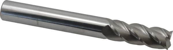 Accupro - 3/4", 4 Flute, Single End, Solid Carbide, 0.015" Corner Radius End Mill - 6" OAL, 40° Helix, Right Hand Flute, 2" LOC, Right Hand Cut - Americas Industrial Supply