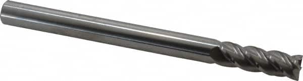 Accupro - 1/2", 4 Flute, Single End, Solid Carbide, 0.01" Corner Radius End Mill - 6" OAL, 40° Helix, Right Hand Flute, 1-1/2" LOC, Right Hand Cut - Americas Industrial Supply