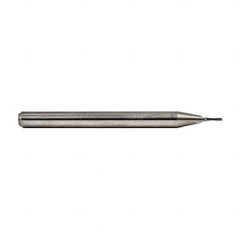 M.A. Ford - 0.3mm, 0.6mm LOC, 3mm Shank Diam, 38mm OAL, 2 Flute, Solid Carbide Square End Mill - Single End, Uncoated, 30° Helix, Centercutting, Right Hand Cut, Right Hand Flute, Series 164 - Americas Industrial Supply