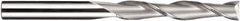 SGS - 5mm, 25mm LOC, 5mm Shank Diam, 75mm OAL, 2 Flute, Solid Carbide Square End Mill - Single End, TiN Finish, Spiral Flute, 30° Helix, Centercutting, Right Hand Cut, Right Hand Flute, Series 3XLM - Americas Industrial Supply