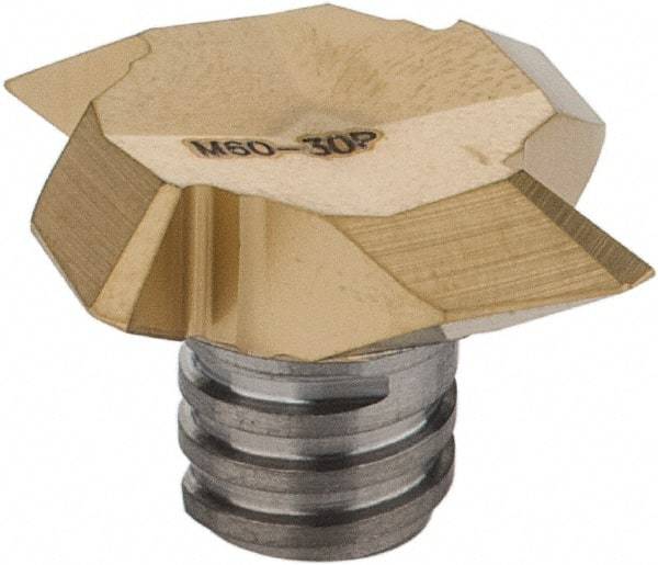 Iscar - MM TRD-M Grade IC528 Carbide End Milling Tip Insert - TiCN/TiN Finish, 4 Flutes, 0.854" Cutting Diam, 0.008" Cnr Rad - Americas Industrial Supply