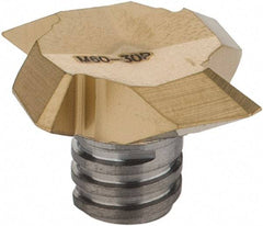 Iscar - MM TRD-M Grade IC528 Carbide End Milling Tip Insert - TiCN/TiN Finish, 4 Flutes, 0.854" Cutting Diam, 0.008" Cnr Rad - Americas Industrial Supply